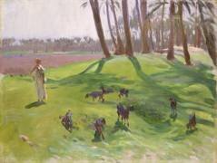 Landscape with Goatherd (John Singer Sargent) - Muzeo.com