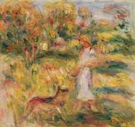 Landscape with the artist's wife and Zaza (Auguste Renoir) - Muzeo.com