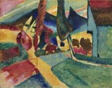 Landscape with Two Poplars (Wassily Kandinsky) - Muzeo.com