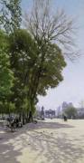 Le Jardins des Tuileries avec l'Arc de Triomphe du Carrousel (Edme-Emile Laborne) - Muzeo.com