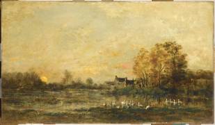 Le Marais, au soleil couchant (Charles-François Daubigny) - Muzeo.com