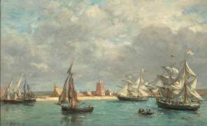 Le Port de Camaret (Eugène Boudin) - Muzeo.com
