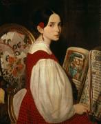 Léopoldine au livre d'heures (Auguste de Chatillon) - Muzeo.com