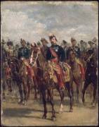 L'empereur Napoléon III à cheval entouré de son état-major (Jean-Louis-Ernest Meissonier) - Muzeo.com