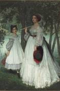 Les deux soeurs ; dit aussi Portraits dans un parc (James Tissot) - Muzeo.com