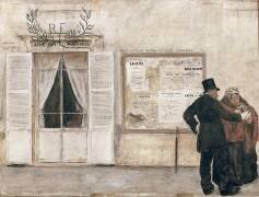 Les invités attendant la noce (Jean-François Raffaelli) - Muzeo.com