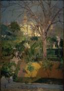 Les jardins de l’Alcazar de Séville en hiver (Joaquin Sorolla y Bastida) - Muzeo.com