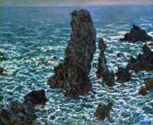 Les Pyramides at Port-Coton (Claude Monet) - Muzeo.com