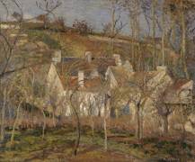 Les toits rouges, coin de village, effet d'hiver (Camille Pissarro) - Muzeo.com
