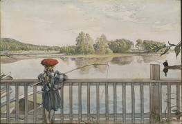 Lisbeth à la pêche a la ligne (Carl Larsson) - Muzeo.com