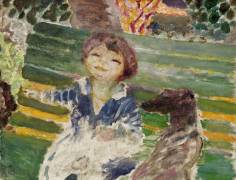 Little Girl with a Dog (Pierre Bonnard) - Muzeo.com