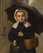 Louise Anchor with Umbrella (Albert Anker) - Muzeo.com