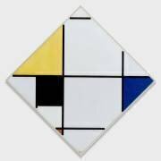 Lozenge Composition with Yellow, Black, Blue, Red, and Gray (Piet Mondrian) - Muzeo.com