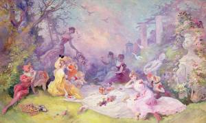 Lunch on the grass (Jules Chéret) - Muzeo.com