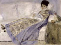 Madame Monet on a Sofa (Auguste Renoir) - Muzeo.com