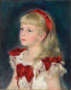 Mademoiselle Grimprel with a Red Ribbon (Auguste Renoir) - Muzeo.com