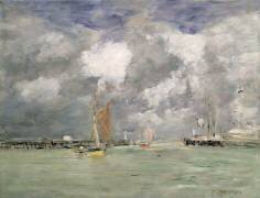 Marée haute à Trouville (Eugène Boudin) - Muzeo.com