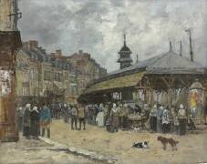 Market at Trouville (Eugène Boudin) - Muzeo.com