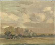 Médoc. Arbres dans la prairie (Odilon Redon) - Muzeo.com