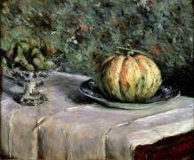 Melon and Fruits Bowl ith Figs (Gustave Caillebotte) - Muzeo.com