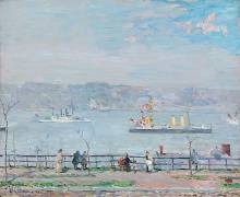 Men o' War: 'The Blake' and 'The Boston' (Childe Hassam) - Muzeo.com