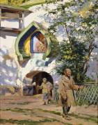 Mendiants près du couvent (Sergei Arsenevich Vinogradov) - Muzeo.com