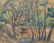 Millstone and Cistern Under Trees (Paul Cézanne) - Muzeo.com