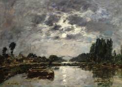 Moonlight (Eugène Boudin) - Muzeo.com