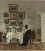 Mother and Child at the table (Carl Holsoe) - Muzeo.com