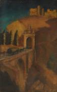 Mountain Landscape with Bridge (Dora Carrington) - Muzeo.com
