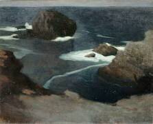 Nocturne ou Marine, effet de nuit (Belle Isle) (John Humphreys-Johnston) - Muzeo.com