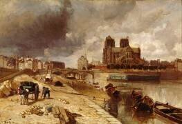 Notre-Dame vue du quai de la Tournelle (Johan Barthold Jongkind) - Muzeo.com
