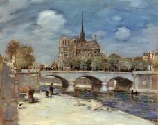 Notre-Dame vue du Quai de la Tournelle à Paris (Jean-François Raffaelli) - Muzeo.com