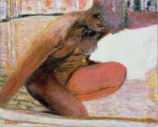 Nude Crouching in the Bath (Pierre Bonnard) - Muzeo.com