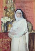 Nun in an interior (Joaquin Sorolla y Bastida) - Muzeo.com