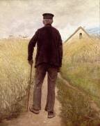 Old man walking in a rye field (Laurits Andersen Ring) - Muzeo.com