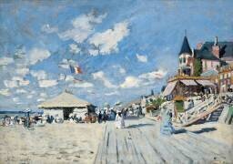 On the Beach at Trouville (Claude Monet) - Muzeo.com