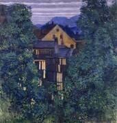 Overview of Payerbach, in the background the Rax (Koloman Moser) - Muzeo.com