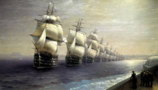 Parade of the Black Sea Fleet in 1849 (Ivan Aivazovsky) - Muzeo.com