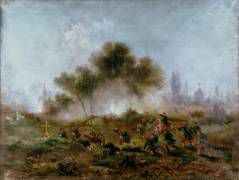Paris Commune: assault on a cemetery by regular troops and capture of the barricades in May 1871 (Gustave Boulanger) - Muzeo.com