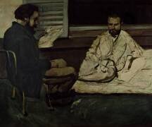 Paul Alexis Reading a Manuscript to Emile Zola (Paul Cézanne) - Muzeo.com