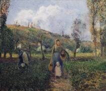 Peasant and Child Returning from the Fields (Camille Pissarro) - Muzeo.com