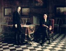 Peter the Great interrogates Tsarevich Alexei Petrovich at Peterhof (Nikolaï Gay) - Muzeo.com
