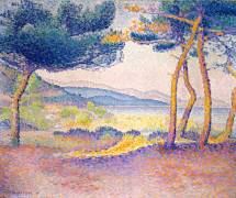 Pines Along the Shore (Henri-Edmond Cross) - Muzeo.com