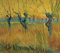 Pollarded Willows and Setting Sun (Vincent van Gogh) - Muzeo.com