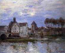 Pont de Moret at Sunset (Alfred Sisley) - Muzeo.com