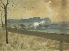 Pont sur la Seine (Giuseppe de Nittis) - Muzeo.com