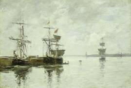 Port Scene (Eugène Boudin) - Muzeo.com