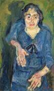 Portrait - Woman in Blue (Chaïm Soutine) - Muzeo.com
