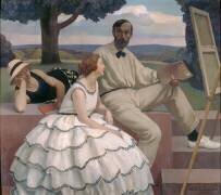 Portrait de famille, l'artiste et sa famille (Paul Albert Laurens) - Muzeo.com